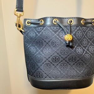 Tory Burch black and gold crossbody bag